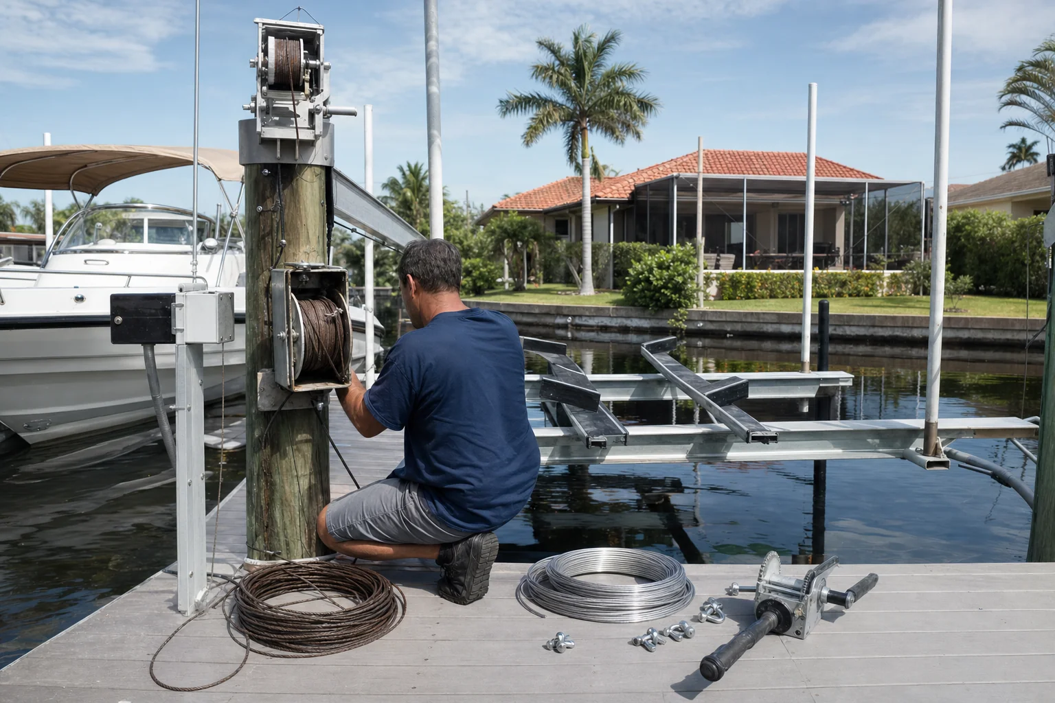 boat lift repair in Cape Coral, FL