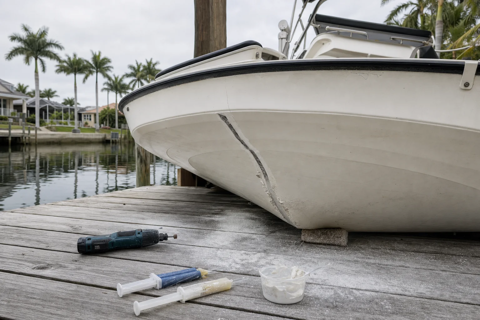 boat hull repair in Cape Coral, FL