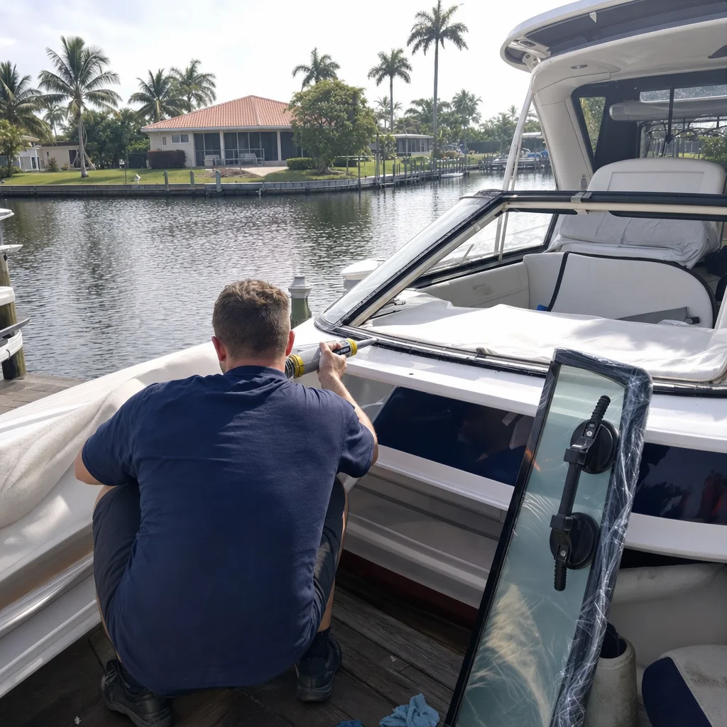 boat windshield replacement in Cape Coral, FL